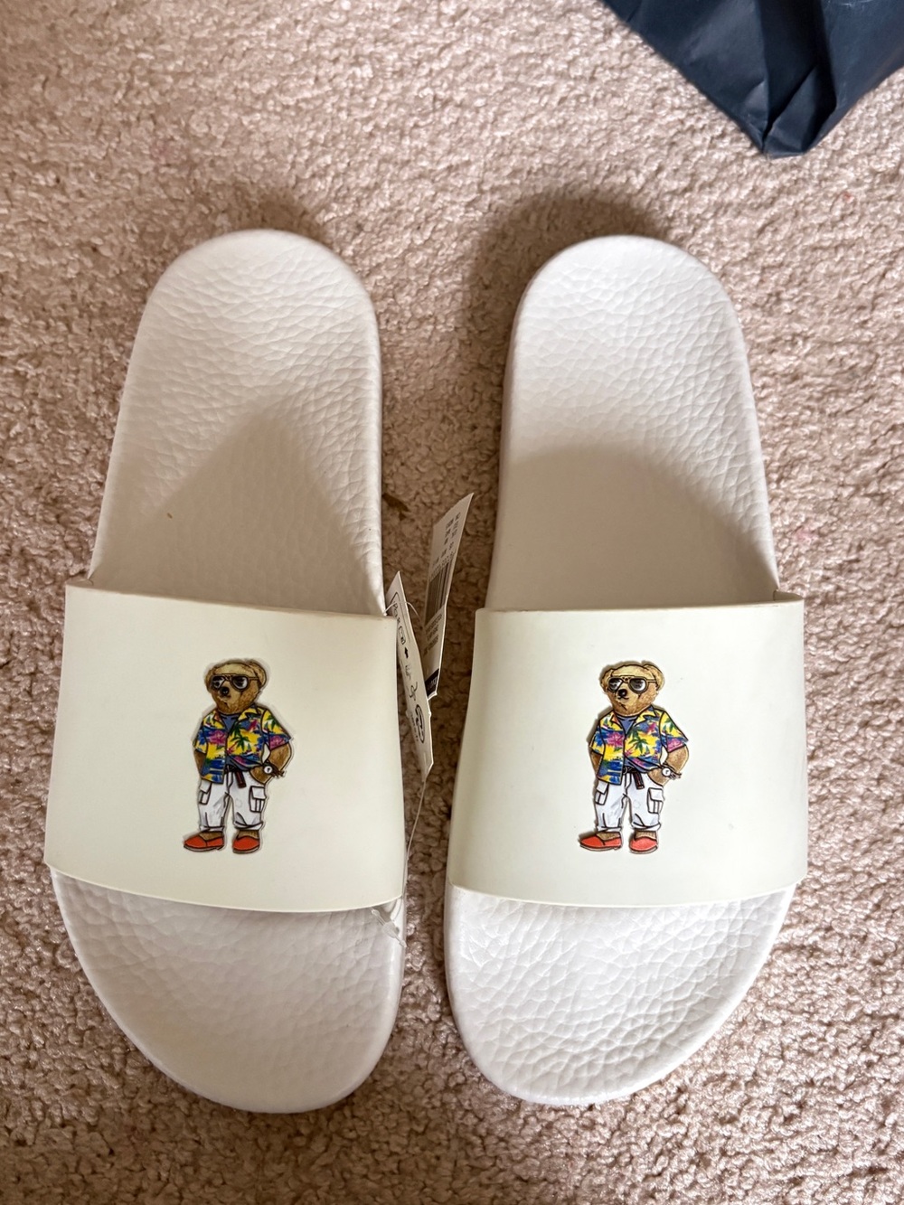 Ralph Lauren Polo Bear Slide Sandals with Graphic Strap size 10 - Picture 3 of 6